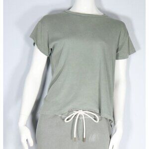 THE GREAT. Women's Size 0 XS Pistachio Green T-Shirt Distressed S/S Cotton Top